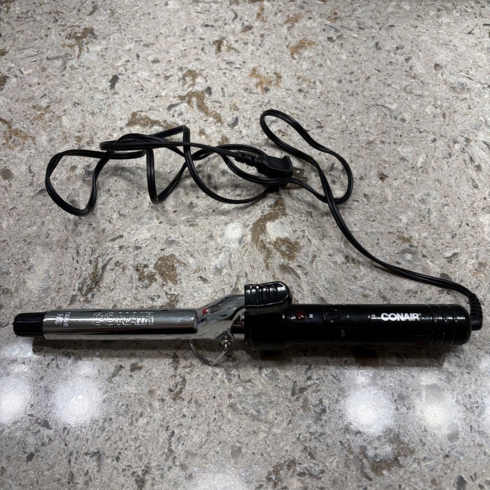 Conair Curling Iron 3/4 Inch Chrome Barrel Dual Voltage Hair Styler